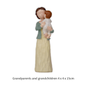 Miniatyrbild 2 av 3: Hartsfigur Samlarobjekt Julstaty för Vardagsrum Öppen Spis Inomhus Familj