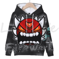Miniatyrbild 1 av 5: Angry Geometry Dash Hoodies för crianças, Cartoon Game Sweatshirts för crianças, 3D Print Hoody, Pulôveres för meninas och meni Gold 130
