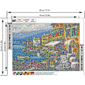 Miniatyrbild 2 av 5: Universella 5D Diamantmålningskit för Vuxna, Barn, Diamanter, Siffror, Kuststäder, Kompletta Korsstygns-kit, Strass, Diamantbroderi för Hemmet