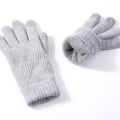 Miniatyrbild 4 av 5: Kvinna Vinter Varmstickade Full Finger Handskar Herr Solid Woolen Touch Screen S-xl Style5