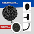 Miniatyrbillede 3 af 5: Højkvalitets Mikrofon Pop Filter Metal Pop Filter Skærm Vindskærm Pop Filter til USB Mikrofon