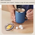 Miniatyrbild 5 av 5: Rostfri stål mugg med handtag 450ml Dubbelväggiga rostfria stål muggar Moderna isolerade koppar Metall C