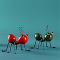 Miniatyrbillede 5 af 5: 4 stk. Metalmyrer Havepynt Hegn Plæne Soveværelse Stue Dekoration 3D Skulptur Myrer Kunst D