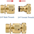 Miniatyrbilde 2 av 5: lertreeuk 2-pakning hurtigkobling hageslangekobling, 1/2\" solid messing