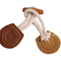 Miniatyrbillede 4 af 5: Hornknapper 16 Par Træ PU Læder Hornknapper Toggle Knap Horn Toggle Syning, til Frakke, Jakke, DIY Dekoration, 16cm
