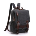 Miniatyrbild 1 av 5: ny liten canvas ryggsäck män Reseryggsäck Multifunktionell axelväska för kvinnor Laptop ryggsäck Skolväskor Dam Daypack black 2
