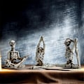 Miniatyrbillede 5 af 5: Harpiks Håndværk Ornamenter Yoga Kranie Karakter Ornament Kranie Harpiks Håndværk Skelet Menneskekrop Hom