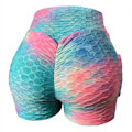 Miniatyrbild 3 av 4: Tflycq Kvinnor Kort Flerfärgad ficka Tight High Waist Elasticity Sports Yoga Byxor Red M