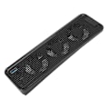 Miniatyrbillede 1 af 3: Spillekonsol Køleventilator Justerbar Støjsvag Køletilbehør med LED-lys og USB3.0 Hubs til PS5 Gammel Disk og Digital Edition Sort