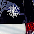 Pikkukuva 4 / 5: Autotarra Spider Web -tyyliin, auton korin ikkunatarra, heijastava tarra, koristeelliset lisävarusteet, valkoinen