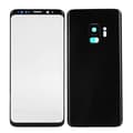 Telefon Bagside Glas Cover Front Skærm Glas Linse Udskiftningssæt til Samsung S9 G960 Sort
