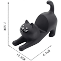 Miniatyrbild 2 av 5: Telefonhållare Harts Lazy Bracket Mini Skrivbordsställ Desktop Dekorativ Mobil Kattform Fixering 3D Tecknade Tillbehör Portabel Hållbar (Vit)