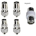 Miniatyrbillede 3 af 5: T-formet Antenne Splitter - 2-vejs Antennefordeler - 2x Koaksial Stik Til Dvb-t/bk - 0-1000 Mhz