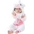 Miniatyrbild 1 av 5: Unisex baby Vinter Höst Flanell Huva Romper Cosplay Jumpsuit Hög kvalitet White 6 12 Months