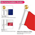 Miniatyrbillede 5 af 5: 2 stk. Flagstangringe Anti-Wrap Flagstang Klips Sving 360° Roterende Flagstang Flag Montering Ringe
