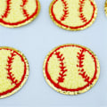 Miniatyrbild 2 av 5: 12 st Baseboll Patch Guldkanter Baseboll Applikation Baseboll Stryk på Patchar för DIY Klädreparation