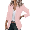 Miniatyrbild 1 av 2: Långärmad affärsjacka för kvinnor Casual Work Cardiganjacka Pink 3XL