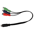 Pikkukuva 1 / 2: MINI DIN 9 -nastainen - 3 RCA -kaapeli MINI DIN 9 -nastainen uros - 3 RCA -naaras RGB-videoadapterikaapeli 30 cm