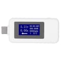 Miniatyrbillede 3 af 5: TypeC Tester Multifunktionel Tovejs Strømspænding DC Digital Voltmeter (Hvid)