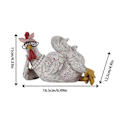 Miniatyrbillede 5 af 5: Sjov Hane Høne Harpiks Status Skrivebord Hjem Sød Hane Høns Figurer Ornament Have Tilbehør