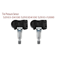Miniatyrbillede 3 af 5: 2 stk. 52933-D4100 433MHZ TPMS SENSOR Dæktrykssensor kompatibel med 2019 52933D4100 52933-F2000