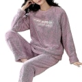 Miniatyrbild 2 av 3: Nya 2023 flanell Pyjamas Dam Set Höst Vinter Varm Tjock Coral Velvet Långärmad nattkläder Hem Pyjamas Nattkläder style 12 L