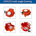 Miniatyrbild 3 av 5: Omvänt drag för HS45 HS52 Häcktrimmer Handdrag Häcktrimmer 42280802100
