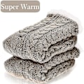 Miniatyrbild 2 av 4: Damtofflorstrumpor Varma fluffiga strumpor Mjuka Luddiga strumpor Vinterstickade strumpor Chenille Stripe A