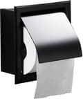 Mat Sort Rustfrit Stål Indbygget Toiletpapirholder Til Badeværelse