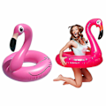 Miniatyrbilde 3 av 5: RMS Jumbo Oppblåsbar Rosa Flamingo Badeflåte For Strand & Basseng På Sommer-yu
