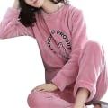 Miniatyrbild 2 av 3: Nya 2023 flanell Pyjamas Dam Set Höst Vinter Varm Tjock Coral Velvet Långärmad nattkläder Hem Pyjamas Nattkläder style 8 M