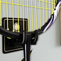 Miniatyrbild 2 av 5: 2 Stycken Väggmonterat Racketställ Rackethängare Krok Badmintonracket Krok