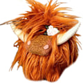 Miniatyrbild 1 av 4: Handgjord Highland Cow Gnome, Farmhouse Nordic Dwarf Heminredning Red brown
