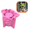 Miniatyrbild 4 av 5: Smile Stump Silikonform Handgjorda Hantverk Gips Lera Suckulent Växtkruka