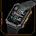 Miniatyrbild 3 av 5: O förstörbar Smartwatch, Robust Taktisk Smartwatch med Pulsmätning Orange