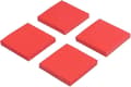 4-pack Super Sticky Post-it Notes, 7,6 x 7,6 cm, 100-sidiga kontorsanteckningar (Röd)