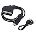 Pikkukuva 1 / 5: Adapterikaapeli Alhainen Virrankulutus USB-virtajohdolla - Yhteensopiva Scart Audio Video -adapterin kanssa Plug and Play -B15