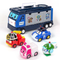 Miniatyrbild 1 av 5: 6st/ set 2023 Korea Speelgoed Polis Robocars Transformatie Robot Poli Roy Amber Anime Metall Actionfigur Tecknad Leksaksbil Barn Truck and 4Cars