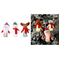 Miniatyrbillede 2 af 5: Julefigur Lysende Hjem med Varmt LED Lys Julemand Rensdyr Snemand