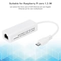 Miniatyrbilde 3 av 5: Nettverkskortadapter Micro USB til RJ45 Ethernet-port for Raspberry Pi Zero 1.3/W hovedkort