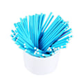 Miniatyrbild 2 av 4: 100 st/set Färgglada Lollipop-pinnar Cake Pop-pinnar för godis Choklad 10cm Blå