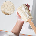 Pikkukuva 2 / 5: Luonnollinen kuoriva luffa-kylpyharjatikku, puukahvainen luffa-putkimainen sieniselkäharja, miehille ja naisille, kylpysieni vartalon selänpesin
