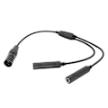 Pikkukuva 1 / 5: GA Kaksoisliittimet Airbus 5 Pin XLR -adapteriin Musta Ilmailukuulokekaapeli Yleiskäyttöinen, yhteensopiva Aviation Com:n kanssa
