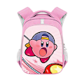 Miniatyrbild 1 av 5: Kirby Barn Ryggsäck Pojkar Ryggsäck Tecknad Anime Studentbok Väska Barn Flickor Skolväska Barn Ryggsäck Födelsedagsfest Present Kirby-7