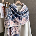 Miniatyrbild 1 av 5: 2023 Brand Warm Cashmere Poncho Sjal Scarf Print Tjock Pashmina Vinterfilt Wraps Bufanda Casual Hijab Stoles Echarpe FYR-61 65x185cm