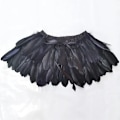 Miniatyrbild 1 av 5: Gotisk fjädersjal Axeltillbehör Fjädermodevinge Halloween Cosplay Custume Karnevalsklänning Maskeradkläder Dekor black One Size