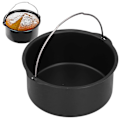 Miniatyrbillede 5 af 5: Kageform Kulstofstål Non-stick Kagebageplade Køkken Elektrisk Frituretilbehør (8 tommer)