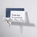 Miniatyrbild 2 av 3: U-formad väggförvaringshylla självhäftande hängkrok organiserare för badrum kök (Vit)