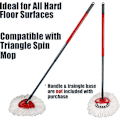 Miniatyrbild 4 av 5: 2/3-pack mopp Byt huvud kompatibel med O Cedar Easywring Spin Mop - mikrofiber djuprengöring Maskintvättbar och lätt att byta 3 Count