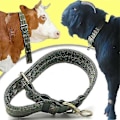 Miniatyrbillede 1 af 4: 3 stk. Stærk Holdbar Justerbar Kvæghalsbånd Ko Trækhalsbånd Husdyrfoder Forsyning Lærredsbælte Veterinærudstyr